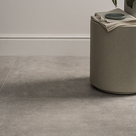 Coleton Light Grey Stone Effect Large Format Floor Tile - 1000 x 1000mm