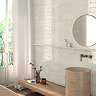 Colmar Rustic White Gloss Wall Tiles - 100 x 300mm