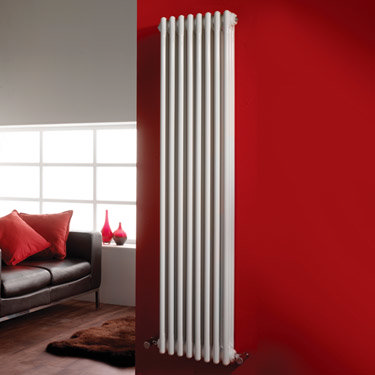 Ultra Colosseum Triple Column Radiator 1800 x 381mm - White - HX312 Profile Large Image