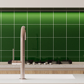 Colour Cascade Green Gloss Wall Tiles - 150 x 150mm