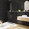 Colour Cascade Matt Black Wall Tiles - 150 x 150mm