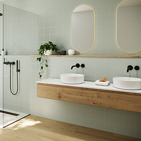 Colour Cascade Matt Sage Wall Tiles - 150 x 150mm