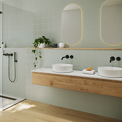 Colour Cascade Matt Sage Wall Tiles - 150 x 150mm