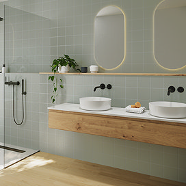 Colour Cascade Matt Sage Wall Tiles - 150 x 150mm