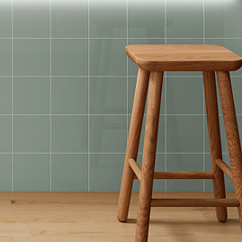 Colour Cascade Sage Gloss Wall Tiles - 150 x 150mm