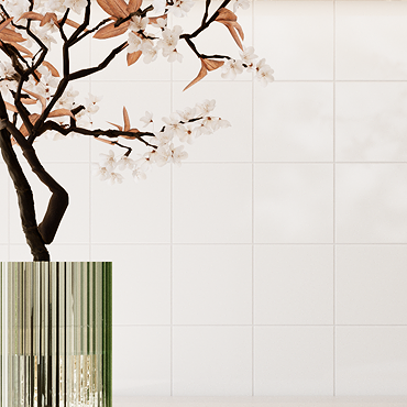 Colour Cascade White Gloss Wall Tiles - 150 x 150mm