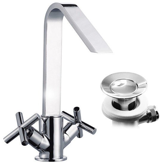 Como Square Counter Top Basin w/ Mono Basin Mixer & Pop-up Waste Standard Large Image