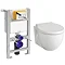 Compact Dual Flush Concealed WC Cistern with Wall Hung Frame + Holstein Toilet Large Image