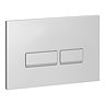 Compact Dual Flush Concealed WC Cistern with Wall Hung Frame with Square Button Chrome Flush & Modern Toilet