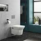 Compact Dual Flush Concealed WC Cistern with Wall Hung Frame & Modern Toilet Large Image