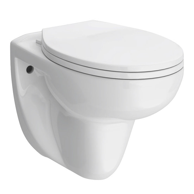 Compact Dual Flush Concealed WC Cistern with Wall Hung Frame & Standard Toilet Standard Large Image