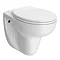 Compact Dual Flush Concealed WC Cistern with Wall Hung Frame & Standard Toilet Standard Large Image