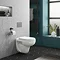 Compact Dual Flush Concealed WC Cistern with Wall Hung Frame & Standard Toilet Large Image