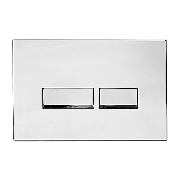 Arezzo Compact Top/Front Flush Toilet Frame with Chrome Flush - Square Buttons