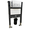 Arezzo Compact Top/Front Flush Toilet Frame with Chrome Flush - Square Buttons
