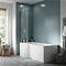 Concerto P Shaped Small Shower Bath - 1500mm with Screen + Panel Large Image