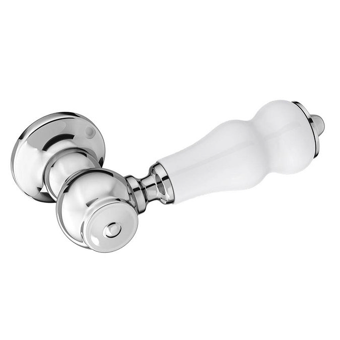 Coniston Chrome Traditional Ceramic Cistern Lever Large Image