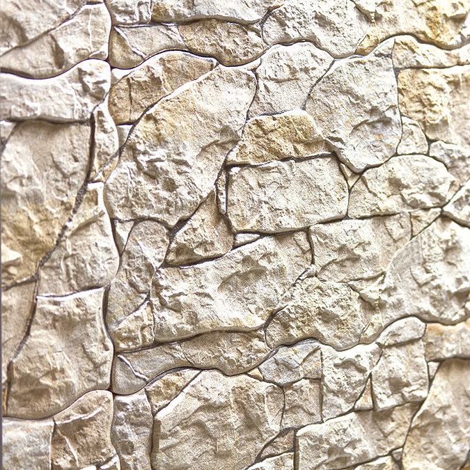 Conrad Ivory Split Face Cladding Stone Effect Wall Tiles - 263 x 475mm