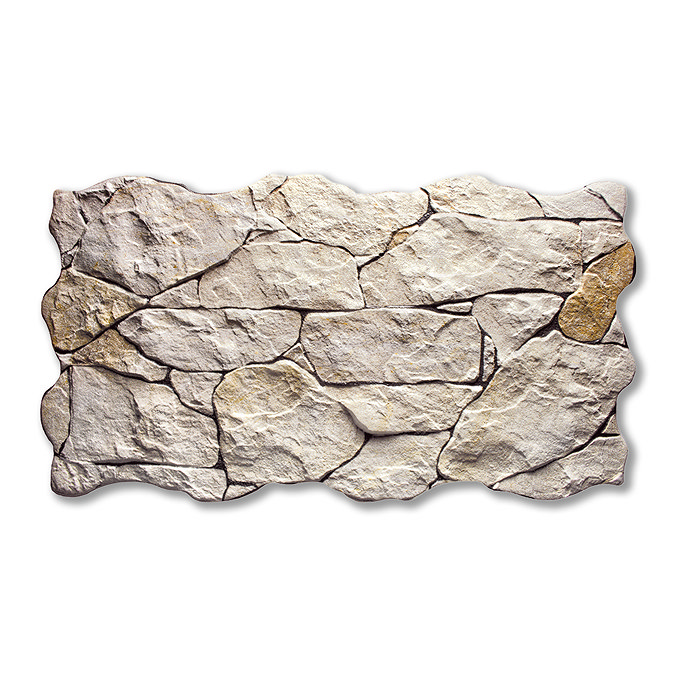 Conrad Ivory Split Face Cladding Stone Effect Wall Tiles - 263 x 475mm