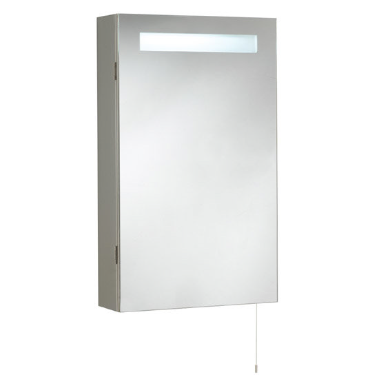 Ultra Consul Stainless Steel Bathroom Cabinet with Single Door & Light - LQ333 Large Image
