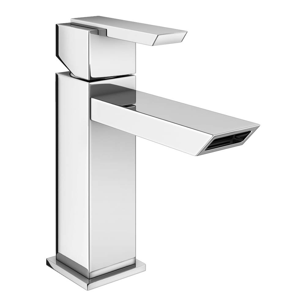 Contempo Modern Square Basin Mixer Tap + Waste Victorian Plumbing UK