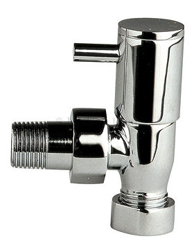 Hudson Reed Minimalist Chrome Radiator Valves - Angled - HT310 Large Image