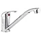Contemporary Kitchen Tap with Swivel Spout - Chrome - DTY306 Large Image