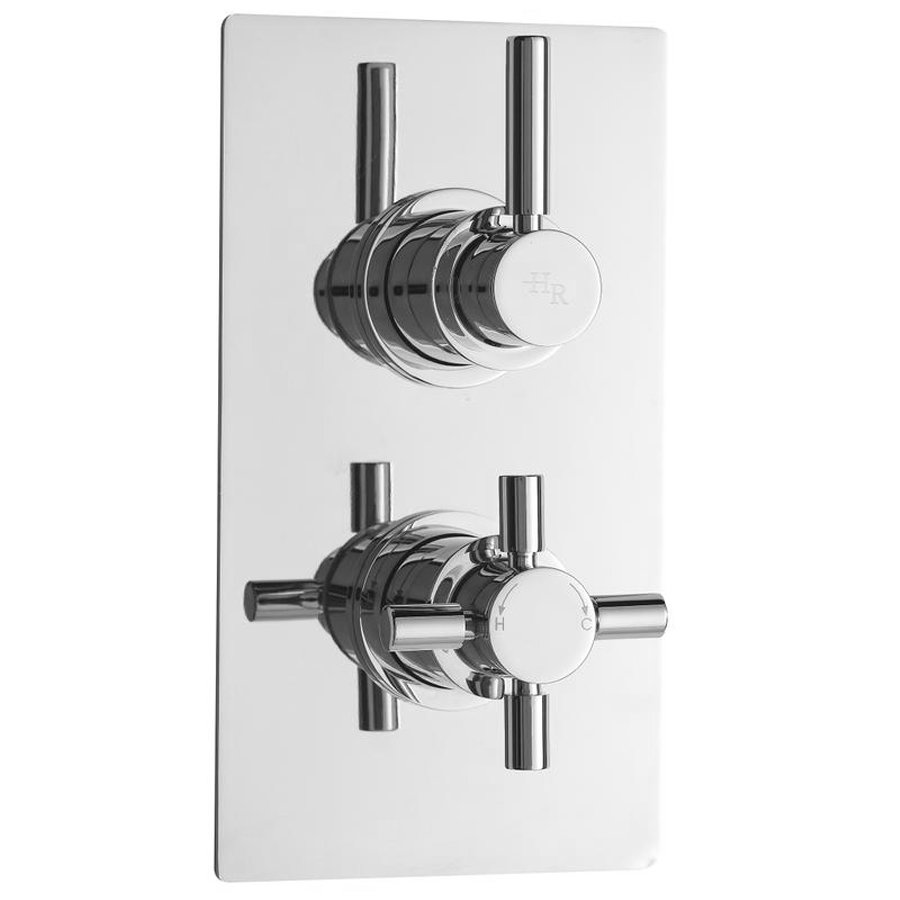 Hudson Reed Tec Pura Twin Concealed Thermostatic Shower Valve - A3003V Large Image