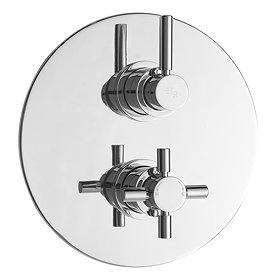 Hudson Reed Tec Twin Concealed Thermostatic Shower Valve - A3098 Large Image