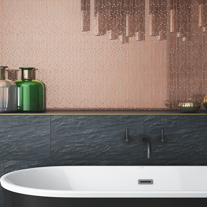 Copper Sparkle Mirror Mosaic Tile Sheet - Julien Macdonald - 300 x 300mm  Profile Large Image