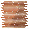 Copper Sparkle Mirror Mosaic Tile Sheet - Julien Macdonald - 300 x 300mm Large Image