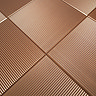 Copper Metallic Effect Fluted Wall Tiles