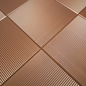 Copper Metallic Effect Fluted Wall Tiles
