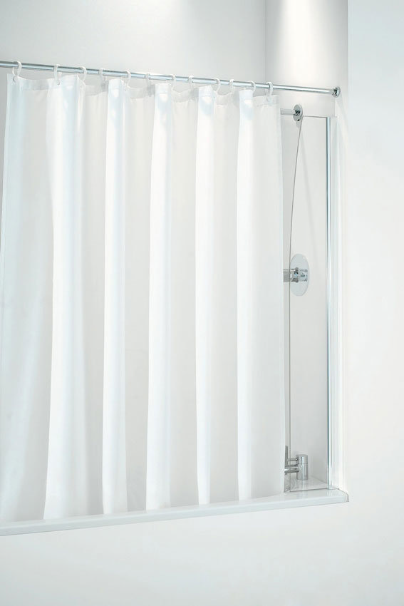Coram - 250mm Shower Curtain Screen - 2 Colour Options Large Image