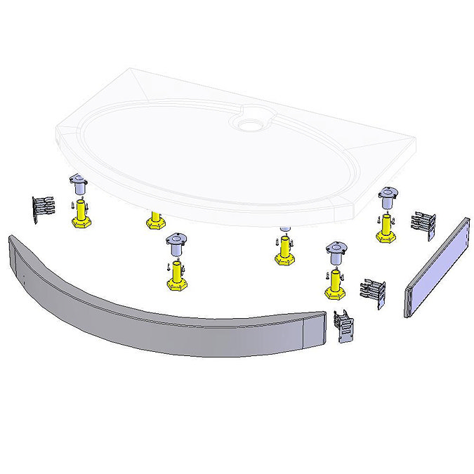 Coram - Bow Front Slimline Tray Riser Kit - RKASTS12 Large Image