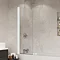 Coram Compact Curved Bath Screen - White - SFR55CUW Large Image