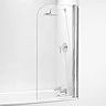 Coram Curved Bath Screen - 800mm Wide - Chrome - SFR80CUC  Profile Large Image