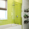 Coram Curved Bath Screen - 800mm - 2 Colour Options Large Image