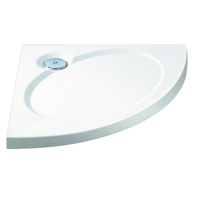 Coram - Designer Slimline Crescent Shower Tray - Various Size Options Large Image