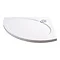 Coram - Designer Slimline Offset Crescent Shower Tray - Left or Right Hand Option Large Image