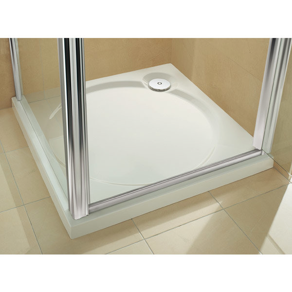 Coram Designer Slimline Square Shower Tray - 3 Size Options Profile Large Image