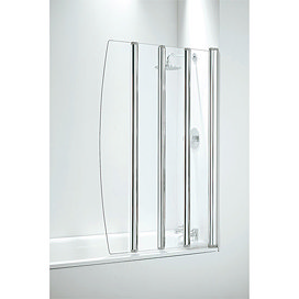 Coram Four Panel Folding Bath Screen - Chrome - SFD4CUC Large Image