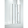 Coram Four Panel Folding Bath Screen - Chrome - SFD4CUC Large Image
