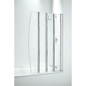 Coram Four Panel Folding Bath Screen - Chrome - SFD4CUC Large Image