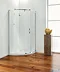 Coram - Frameless Premier Crescent Shower Enclosure - Various Size Options Large Image