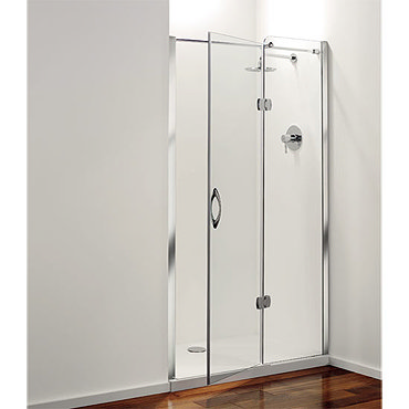 Coram - Frameless Premier Hinged Shower Door - Right Hand Open - 4 Size Options Profile Large Image