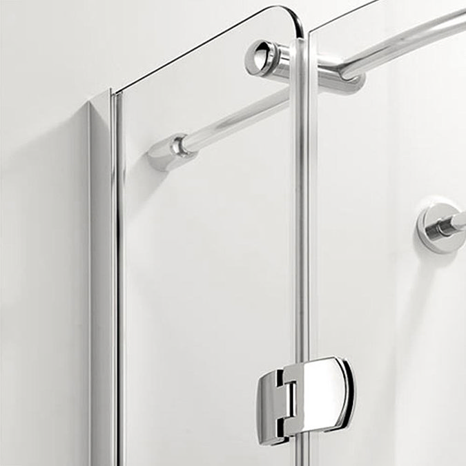 Coram Frameless Premier Hinged Shower Quadrant - 2 Size Options Feature Large Image