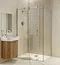 Coram - Frameless Premier Sliding Shower Door with Side Panel - Various Size Options Large Image