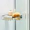 Coram Hinged Curved Bath Screen with Side Panel - Chrome - 2 Size Options Profile Large Image