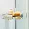 Coram Hinged Sail Bath Screen with Side Panel - Chrome - 2 Size Options Profile Large Image